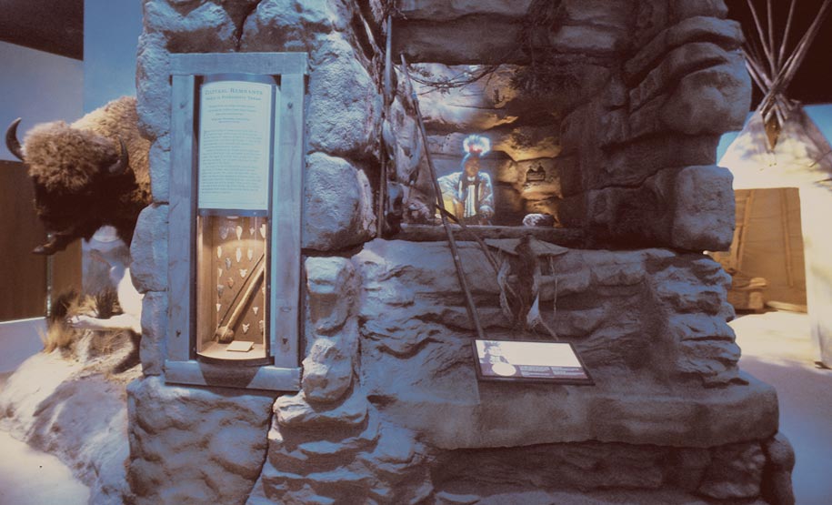 interactive kiosk with native american guide