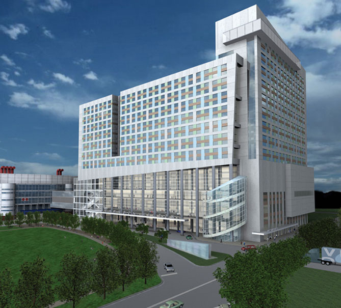 Hilton exterior rendering