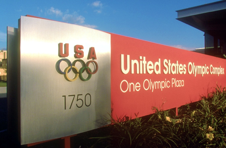 US Olympic Training Facility exterior monument