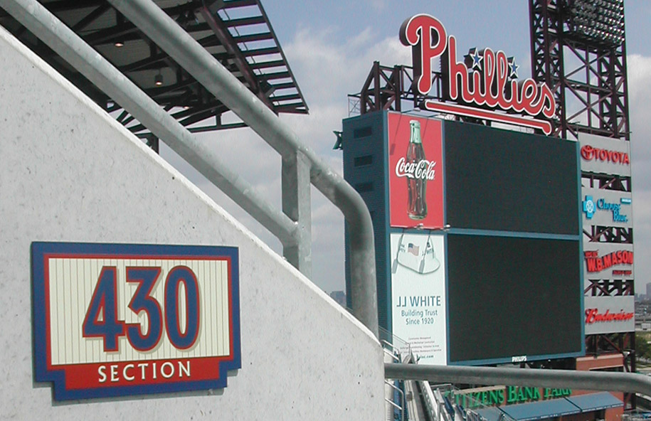 Citizens Bank Park section signs